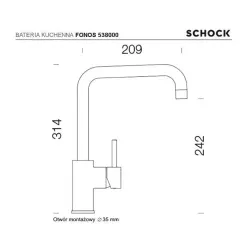 Bateria Schock Fonos 538000 Onyx Mosiądz