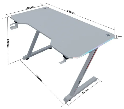 Biurko Cobra CRF4577RGB 120cm Biały