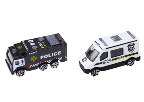 Laweta Lora Z Pojazdami Policji Tor Samochodowy 211Cm 2W1 Dźwięki Znaki