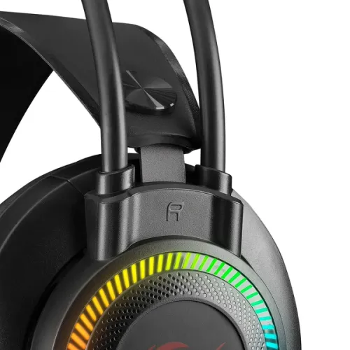 Słuchawki przewodowe z mikrofonem Rampage RM-K27 X-Jammer Nauszne Czarny