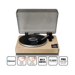 Gramofon Lenco LBTA-166SI Automatyczny Napęd paskowy Przedwzmacniacz Bluetooth Brązowy