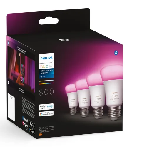 Żarówka LED Philips Hue White and Colour Ambiance E27 4 szt.