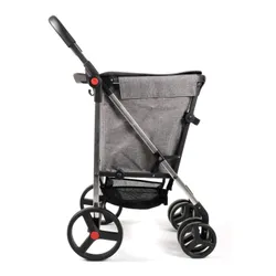 Cărucior de cumpărături pliabil Rolser Basket Tweed - gri