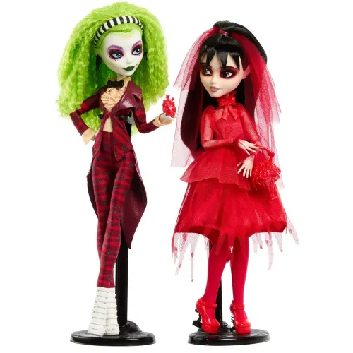 Zestaw 4 Lalek Mattel Monster SKULLECTOR - Emily JDR67 + Betelgeuse i Lydia HYV96 + Elvira HYV99