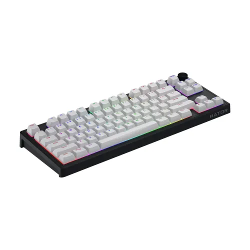 Klawiatura magnetyczna Hator Skyfall 80 MAG Ultra 8K Aurum Ice Czarno-Szary