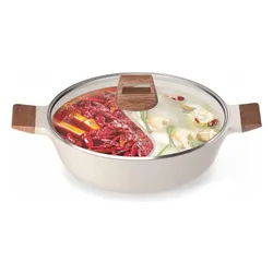 Garnek Dzielony Z Przegroda Dwukomorowy Chiński Fondue Non-Stick Hot Pot 30