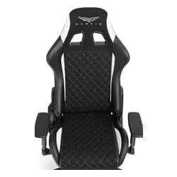 Fotel GAMVIS Phantom Large Czarny (białe elementy)