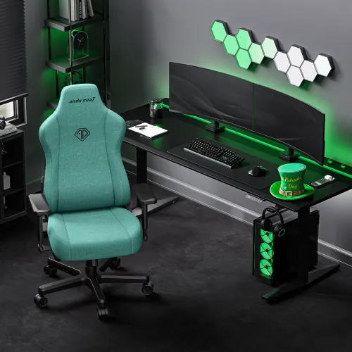 Fotel Anda Seat Kaiser 3E XL Gamingowy do 150kg Tkanina Turkusowy