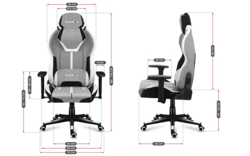 Fotel Huzaro Force 7.9 Mesh Gamingowy do 150kg Tkanina Szary