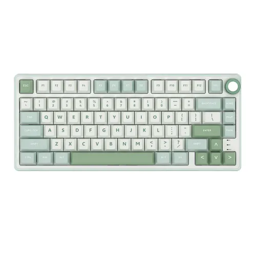 Klawiatura mechaniczna Royal Kludge RK-R75 Sky Cyan Brown Switch Biało-Błękitny