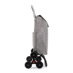 Rolser Jolie Tweed coș de cumpărături cu 6 roți, pentru scări-gri