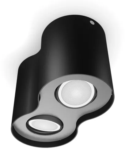 Oświetlenie punktowe Philips Hue White Ambiance Podwójne Pillar Czarny