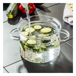 Garnek szklany żaroodporny z pokrywką SIMAX NYKO 2 l