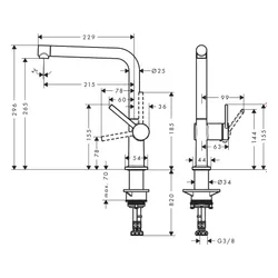 Bateria HANSGROHE Talis M54 72840670 Czarny mat