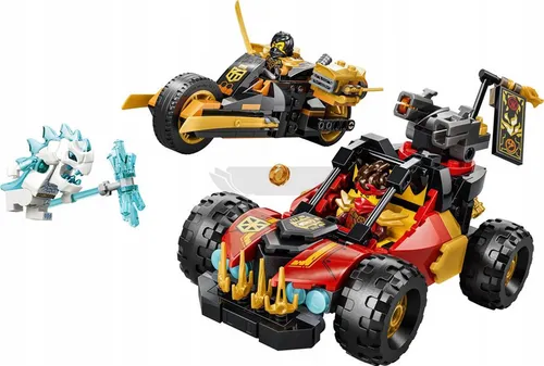 LEGO Ninjago 71864 Wielofunkcyjne pojazdy Kaia i Cole’a, zestaw klocków 7+