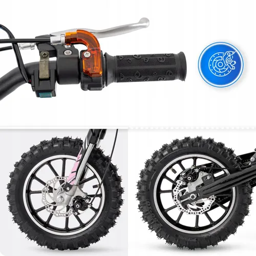 Motorek dla dzieci cross spalinowy 49CC motocykl el. start LED 35km/h motor