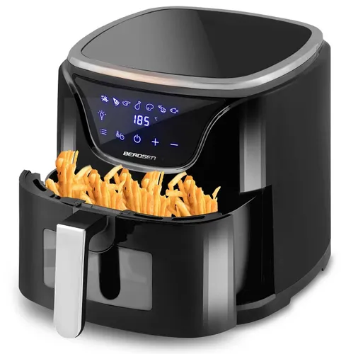 Frytkownica beztłuszczowa Air Fryer BERDSEN BD-652 5l Czarno-srebrny