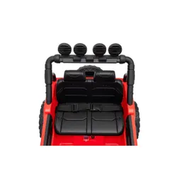 Auto Na Akumulator Jeep Rubicon 2X200W 24V Eva Skóra LED Pilot Radio MP3