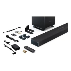 Soundbar SHARP HT-SBW55121 Czarny 5.1.2-kanałowy, Bezprzewodowy Subwoofer, HDMI eARC, Dolby Atmos, 4K, BT