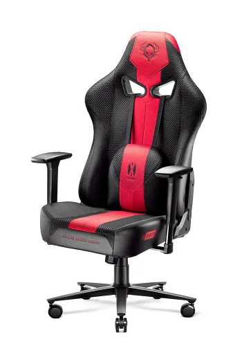 Fotel Diablo Chairs X-Player 2.0 Normal Size Gamingowy do 160kg Skóra ECO Tkanina Karmazynowo-antracytowy