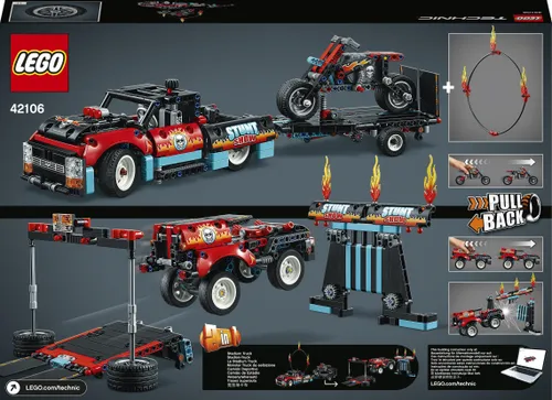 Конструктор Lego Technic фургон и трюк мотоцикл (42106)