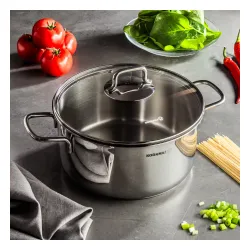 Garnek ze stali nierdzewnej z pokrywką KORKMAZ PERLA 5,5 l