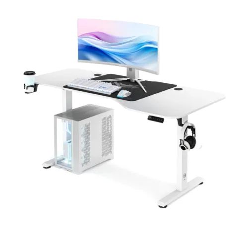 Biurko Diablo Chairs X-Tensio 1600 160cm Regulacja wysokości Biały