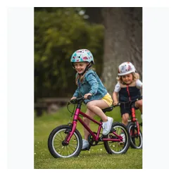 Kask rowerowy dziecięcy Hornit Flaming blue/pink