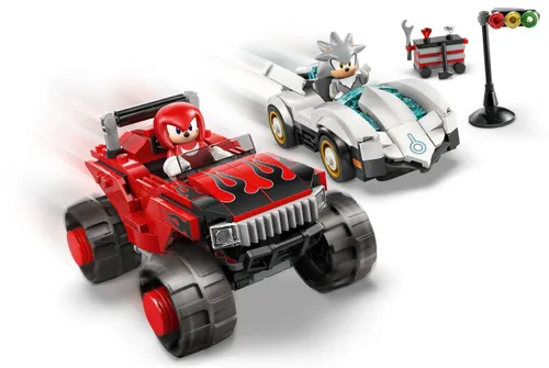 LEGO 77118 Sonic the Hedgehog Silver w samochodzie kontra Knuckles w monster trucku