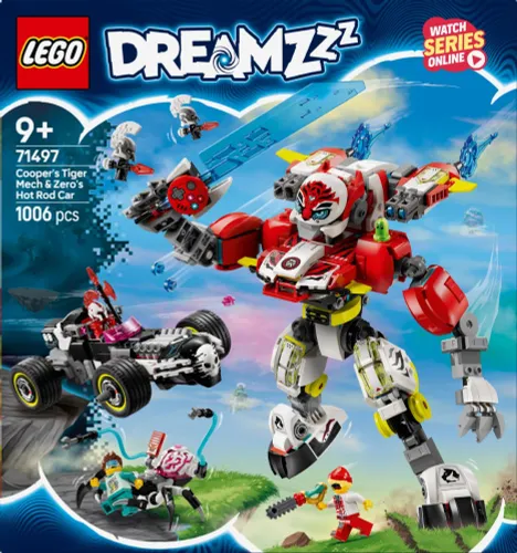 LEGO bricks DREAMZzz 71497 Тигровый мех Купера и Хот Род Зеро