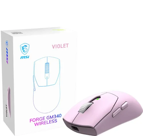 Myszka gamingowa MSI Forge GM340 Wireless Fioletowy
