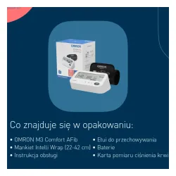 Ciśnieniomierz Omron M3 Comfort AFib HEM-7196-FLE Wykrywanie arytmii