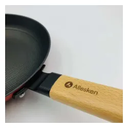 Patelnia żeliwna RODELUXE CZERWONA 24 cm