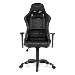 Fotel GAMVIS Phantom Large Pikowany Czarny (złote elementy)