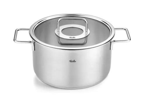 FISSLER Pure Collection 5,7 l - garnek ze stali nierdzewnej ze szklaną pokrywką