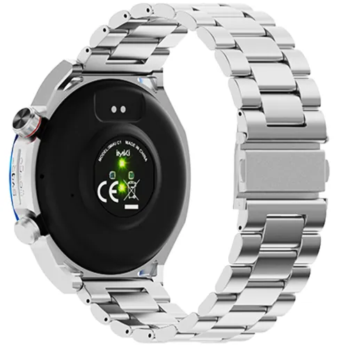 Smartwatch IMIKI Xplorer Oyster Srebrno-niebieski