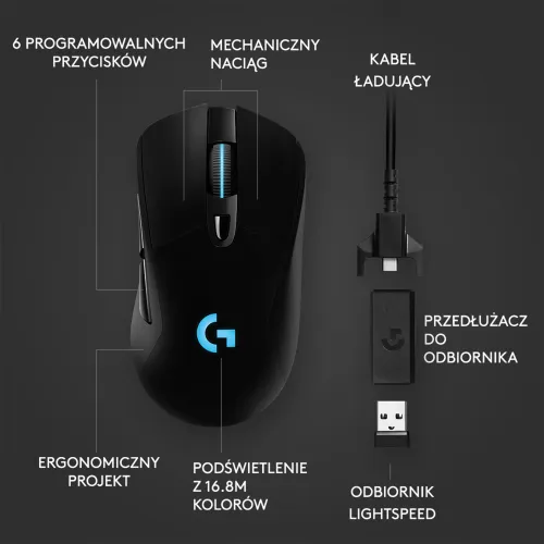 Myszka gamingowa Logitech G703 Hero