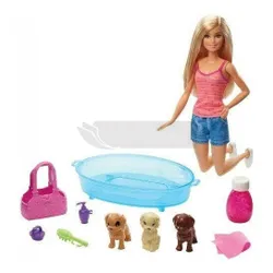 Lalka Barbie Kąpiel piesków GDJ37