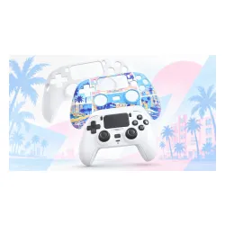 Pad FroggieX FX-P5-GP4-W Vibe City Edition do PC, PlayStation 5, Android, iOS Bezprzewodowy Biały