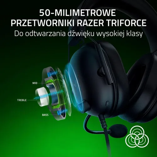 Słuchawki przewodowe z mikrofonem Razer BlackShark V2 X Xbox Nauszne Czarny