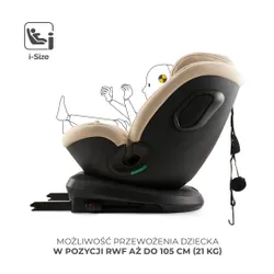 Fotelik samochodowy KINDERKRAFT Xpedition 3 I-Size 40-150 cm (0-22 kg) Beżowy