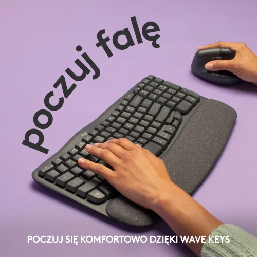 Klawiatura membranowa Logitech Wave Keys - grafitowy