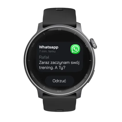 Smartwatch STELIO Activ Funkcje AI 46mm GPS Czarny