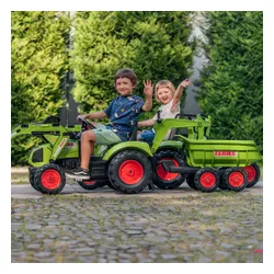Falk Traktor na Pedały Claas Axos 330 z Koparką i Przyczepą 3-7 lat