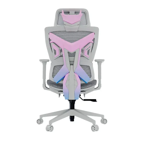 Fotel Anda Seat X-Air Mega XL Mesh Gamingowy do 120kg Tkanina Szaro-różowy
