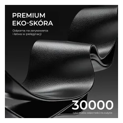 Fotel Anda Seat X1 Gaming Sofa Elegant Black Gamingowy do 120kg Skóra Eco Czarny