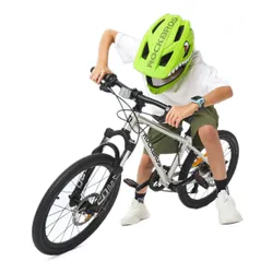 Kask rowerowy ROCKBROS TT-32004 Shark Zielony Full Face dla Dzieci z odkręcaną szczęką (rozmiar M)