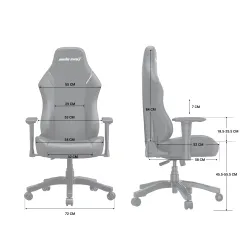 Fotel Anda Seat Luna L Orange Fabric Gamingowy do 100kg Tkanina Pomarańczowy