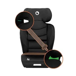Fotelik samochodowy LIONELO Neal i-Size 100-150 cm (15-36 kg) Czarny