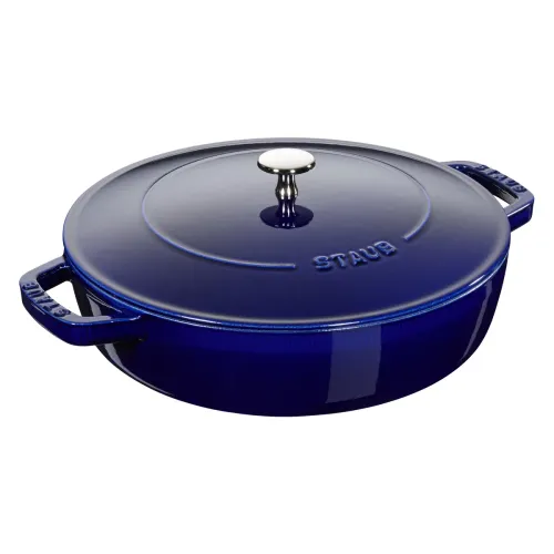 STAUB 28 cm - patelnia żeliwna z pokrywką